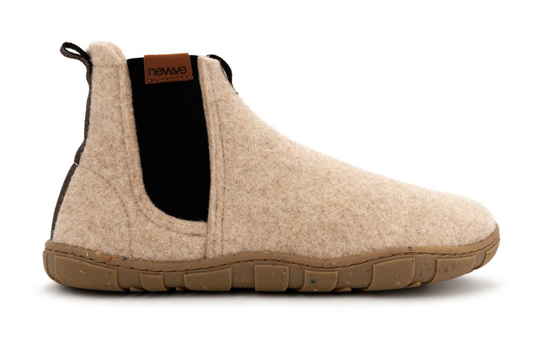 NewVe Barfussschuhe Sneaker Skyline (Filzwolle) hellbraun
