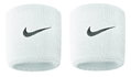 Nike Schweissband Swoosh (72% Baumwolle) weiss - 2 Stück