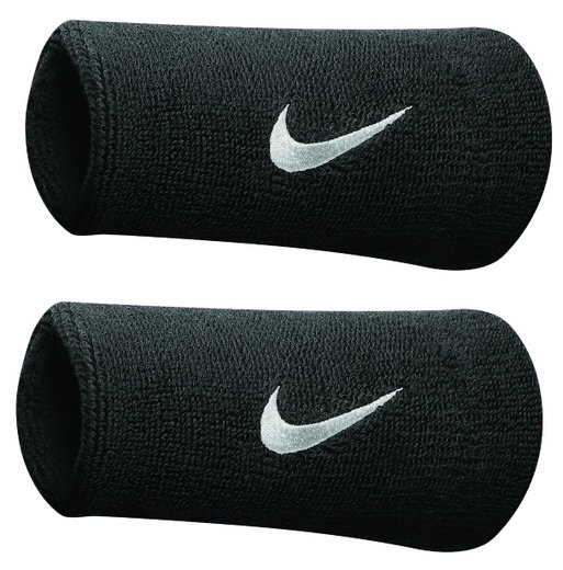 Nike Schweissband Swoosh Jumbo (74% Baumwolle) schwarz - 2 Stück