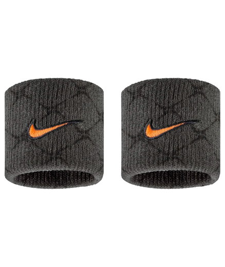 Nike Schweissband Dri Fit Swoosh Printed (Polyester) 2025 anthrazitgrau - 2 Stück