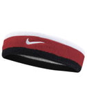 Nike Stirnband Swoosh (70% Baumwolle) weiss/rot/schwarz - 1 Stück
