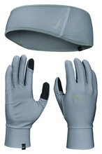 Nike Essential Stirnband + Handschuhe Set grau - 1 Set