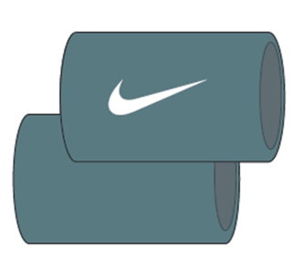 Nike Sweatband Tennis Premier Jumbo 2023 mineral green - 2 pieces