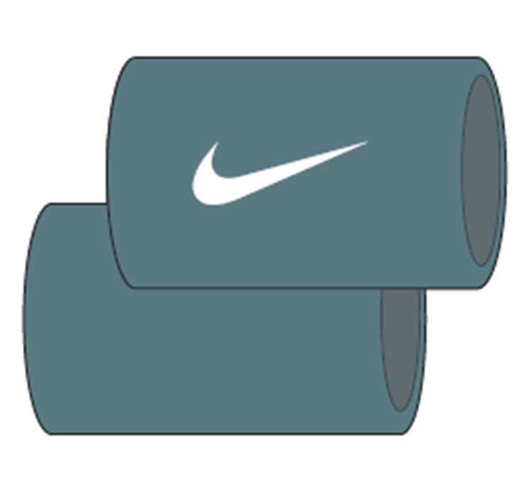 Nike Schweissband Tennis Premier Jumbo mineralgrün - 2 Stück