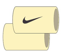 Nike Sweatband Tennis Premier Jumbo 2023 yellow - 2 pieces