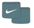 Nike Schweissband Tennis Premier Single Handgelenk 2023 mineralgrün - 2 Stück