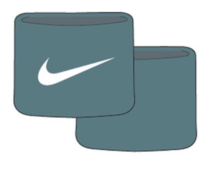 Nike Schweissband Tennis Premier Single Handgelenk 2023 mineralgrün - 2 Stück