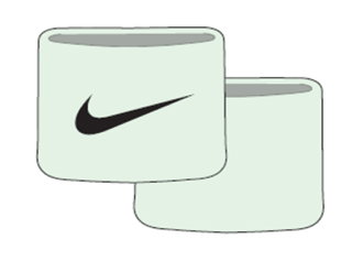 Nike Schweissband Tennis Premier Single Handgelenk 2023 hellgrün - 2 Stück