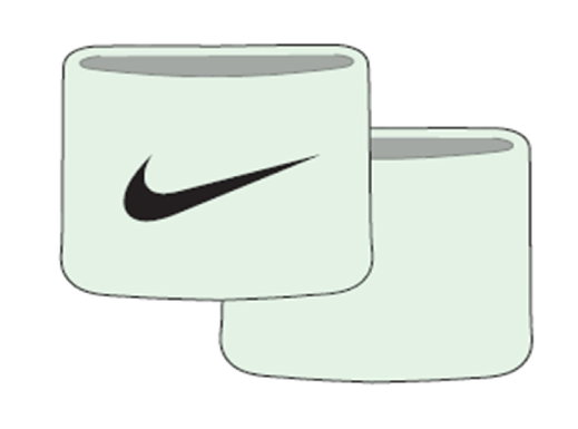 Nike Schweissband Tennis Premier Single Handgelenk 2023 hellgrün - 2 Stück