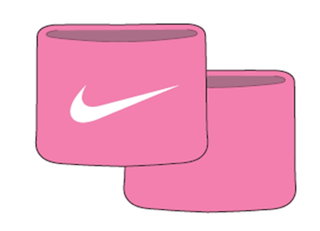 Nike Schweissband Tennis Premier Single Handgelenk 2023 pink - 2 Stück