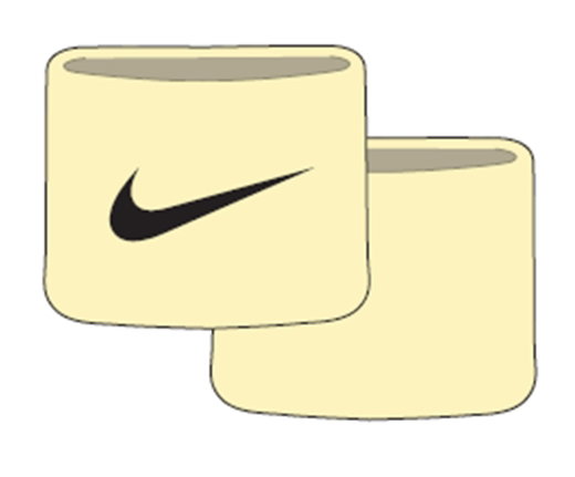 Nike Schweissband Tennis Premier Single Handgelenk 2023 gelb - 2 Stück