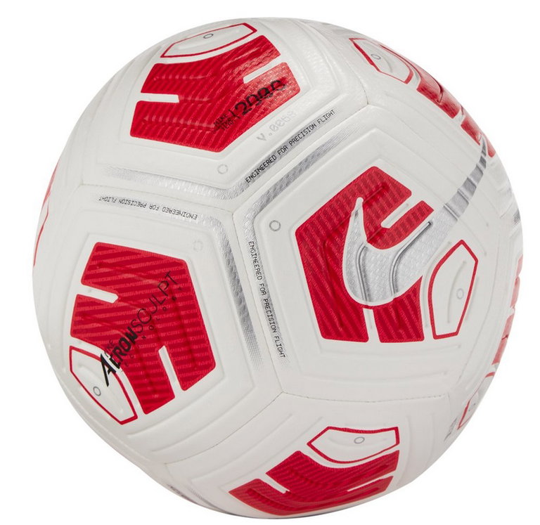 Nike Fussball - Trainingsball Strike Team (Große 5) weiss/rot/silber - 1 Ball