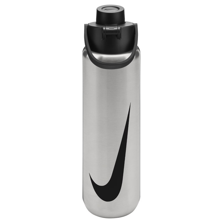 Nike Trinkflasche SS Recharge Chug Bottle Edelstahl Graphic stahlgrau/schwarz 709ml
