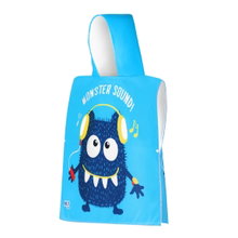 Nils Aqua Handtuch Poncho mit Kapuze NAR20 Monster (Mikrofaser, 60x85cm) blau