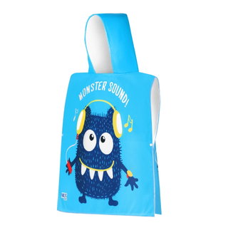 Nils Aqua Towel Poncho with Hood NAR20 Monster (Microfiber, 60x85cm) blue