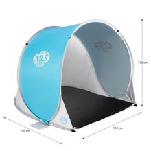Nils Camp Strandmuschel NC3173 (UV-Schutz, selbstaufbauend) 140x110x110cm blau/grau