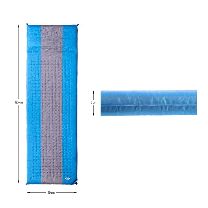 Nils Camp Isomatte NC4340 (selbstaufblasend) blau/grau 195x60x5cm
