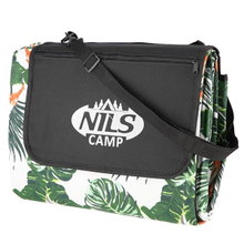 Nils Camp Picknickdecke NC8008 (Motiv Flamingo) grün 220x200cm
