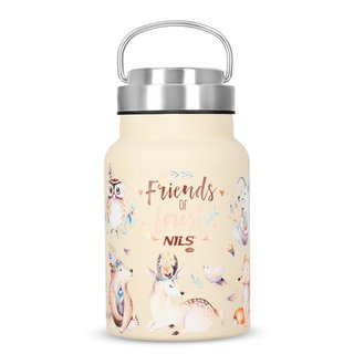 Nils Camp Water Bottle NC3806 Forest (Stainless Steel) 520ml beige