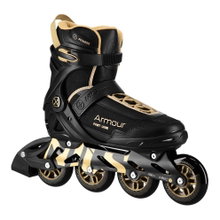 Nils Extreme Inline Skates Armour NA22151 (Rollen: 90mm/82A, Kugellager: ABEC 7) schwarz/gold Herren