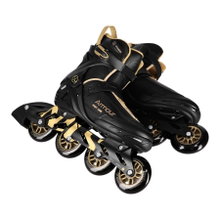 Nils Extreme Inline Skates Armour NA22151 (Rollen: 90mm/82A, Kugellager: ABEC 7) schwarz/gold Herren