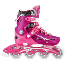 Nils Extreme Inline Skates NA1055 Blaze (Rollen: 64/70mm/82A, Kugellager: ABEC 7) violett/pink Mädchen