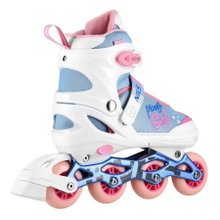 Nils Extreme Inline Skates NA18168A Princess (Wheels: 64/70mm/82A, Bearings: ABEC 7) white/blue/pink girls