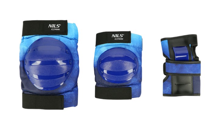 Nils Extreme Schutzausrüstung Set H734 (2x Knieschoner, 2x Ellbogenschützer, 2x Handgelenkschutz) - 6er Set
