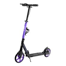 Nils Extreme Scooter HM124T mit Scheibenbremse (aufklappbarer Roller, Kugellager: ABEC 7) schwarz/violett