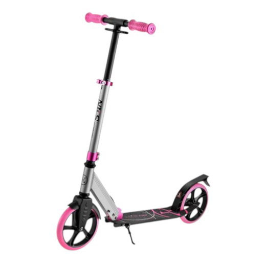 Nils Extreme Scooter HM127 (składana hulajnoga, łożyska: ABEC 7) srebrno-różowa - dla dzieci