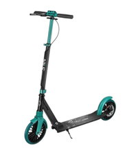 Nils Extreme Scooter HM181T mit Bremse (aufklappbarer Roller, Kugellager: ABEC 9) schwarz/tealgrün