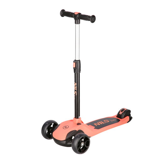 Nils Fun Scooter HLB122 (składana hulajnoga, łożyska: ABEC 7) czarny/różowy - dziewczęcy
