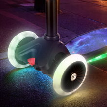 Nils Fun Scooter HLB1310 LED with brake (foldable scooter, bearings: ABEC 7) black/blue - children