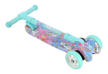 Nils Fun Scooter HLB15A Led mit Bremse (aufklappbarer Roller, Kugellager: ABEC 7) mint/bunt - Mädchen