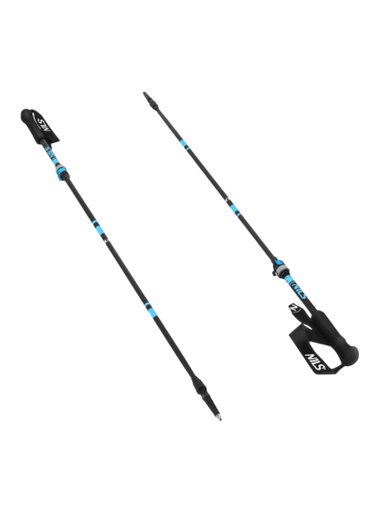 Nils Camp Wanderstöcke TK8604 (Trekkingstöcke, höhenverstellbar) schwarz/blau - 2 Stück