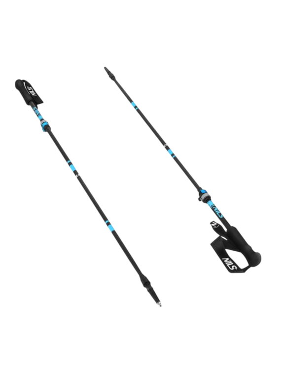 Nils Camp Wanderstöcke TK8604 (Trekkingstöcke, höhenverstellbar) schwarz/blau - 2 Stück