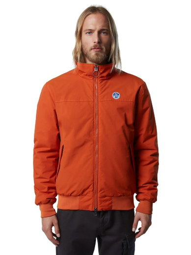 North Sails Übergangsjacke Sailor Jacket (Stehkragen, wasserdicht, winddicht) flamerot/orange Herren