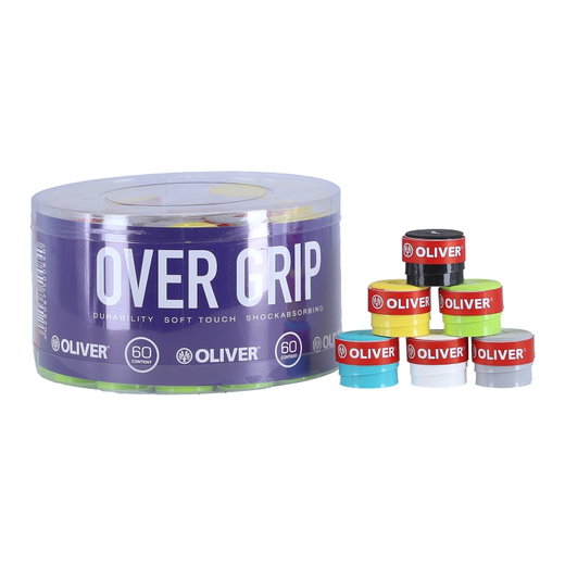 Oliver Overgrip 0,6mm (cienki i chłonny) kolorowo sortowany 60 sztuk w opakowaniu