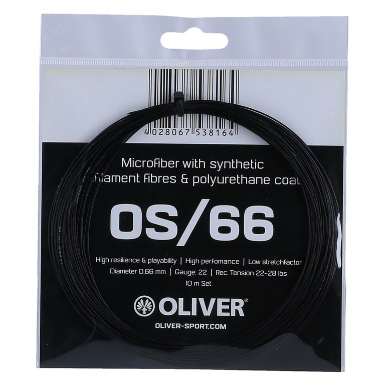 Oliver Badmintonsaite OS-66 schwarz 10m Set