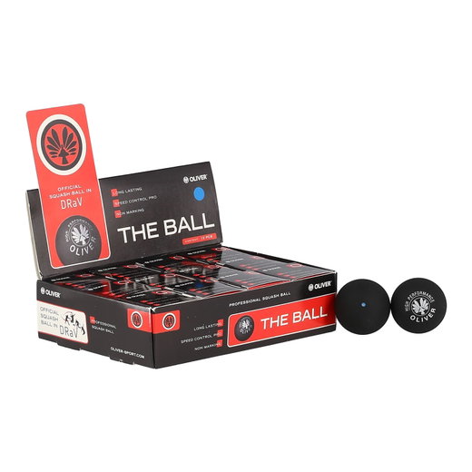 OLIVER Squashball (roter Punkt, Speed mittel) - 12 Bälle im Karton