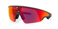Oakley Sonnenbrille Meta Vanguard 800101 (Glasfarbe: Prizm Road) schwarz - 1 Brille mit Hartschalenetui
