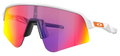 Oakley Sonnenbrille Sutro Lite Sweep (Glasfarbe: Prizm road) matt weiss 946516 - 1 Brille mit Hartschalenetui