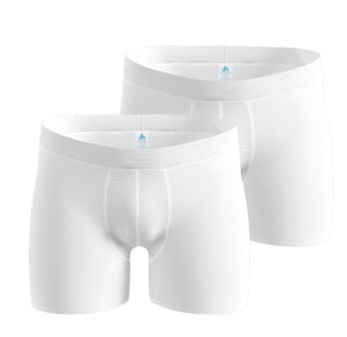 Odlo Unterwäsche Boxershort Active Light (leicht, atmungsaktiv) weiss Herren - 2er Pack