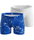 Odlo Unterwäsche Boxershort Active Light Graphic (leicht, atmungsaktiv) blau/weiss Herren - 2er Pack