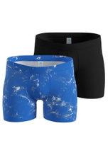Odlo Unterwäsche Boxershort Active Light Graphic (leicht, atmungsaktiv) blau/schwarz Herren - 2er Pack