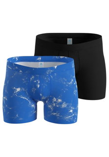 Odlo Underwear Boxershorts Active Light Graphic (light, breathable) blue/black for men - pack of 2