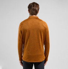 Odlo Fleecejacka Tenica Mid Layer Full Zip (miękka, wyściełana wewnętrzna strona) brązowo/pomarańczowa męska