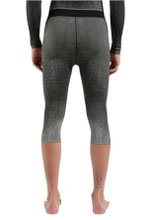 Odlo Funktionsunterwäsche 3/4 Hose Performance Warm Blackcomb (nahtlos, Bewegungsfreiheit) hellgrau/schwarz Herren