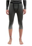 Odlo Funktionsunterwäsche 3/4 Hose Performance Warm Blackcomb (nahtlos, Bewegungsfreiheit) hellgrau/schwarz Herren