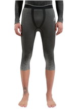 Odlo Funktionsunterwäsche 3/4 Hose Performance Warm Blackcomb (nahtlos, Bewegungsfreiheit) hellgrau/schwarz Herren